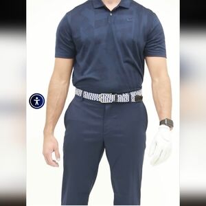 Ghost Stylish Black and White Woven Golf Belt